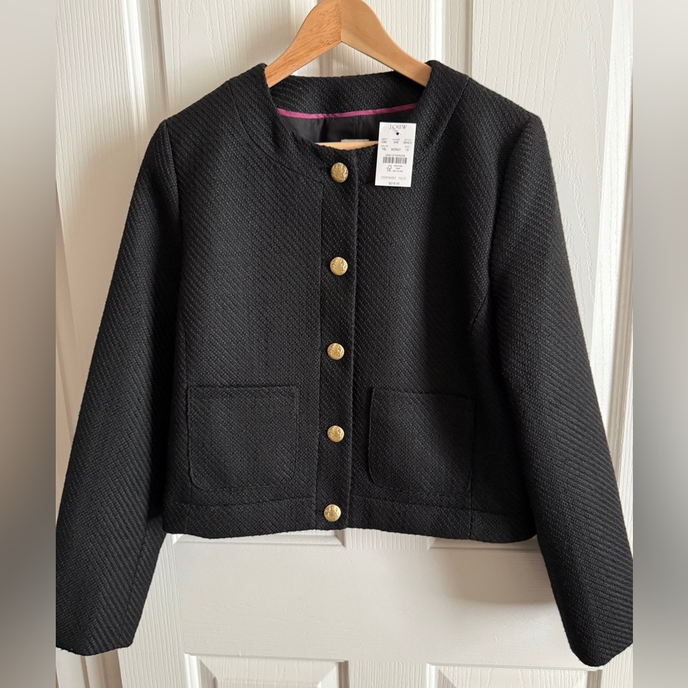 J CREW Textured Lady Jacket NWT $218 Retail Size 10